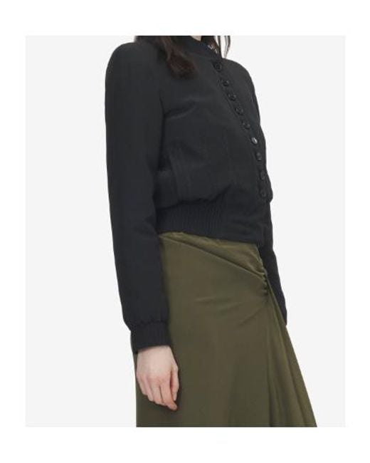 McQueen Blue Quilted Cropped Jacket