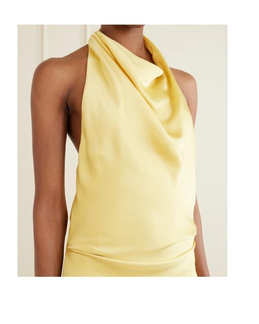Jonathan Simkhai Metallic Reannon Draped Maxi Gown