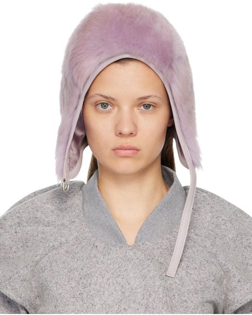 Acne Pink Shearling Cap for men