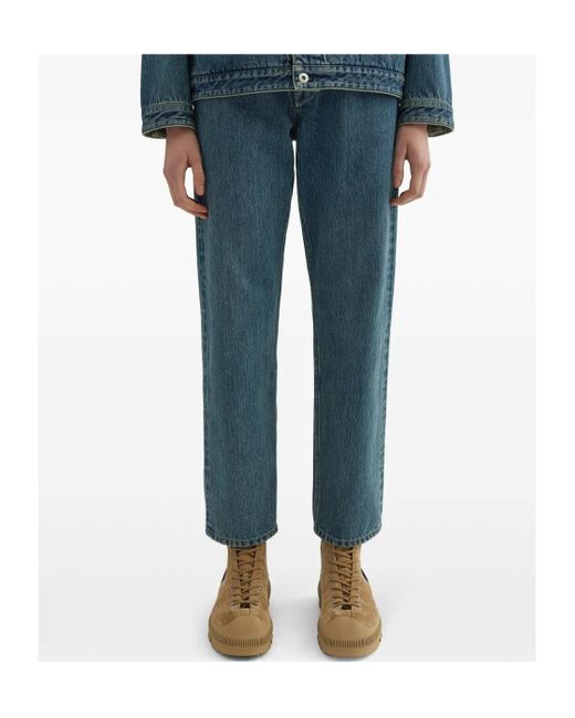 Jil Sander Blue Straight-Leg Slim-Cut Jeans