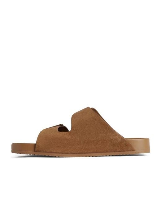 Balenciaga Brown Sunday Buckle Detailed Sandals for men