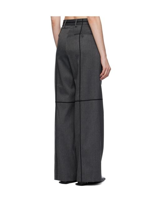 MM6 by Maison Margiela Black Pleated Pants