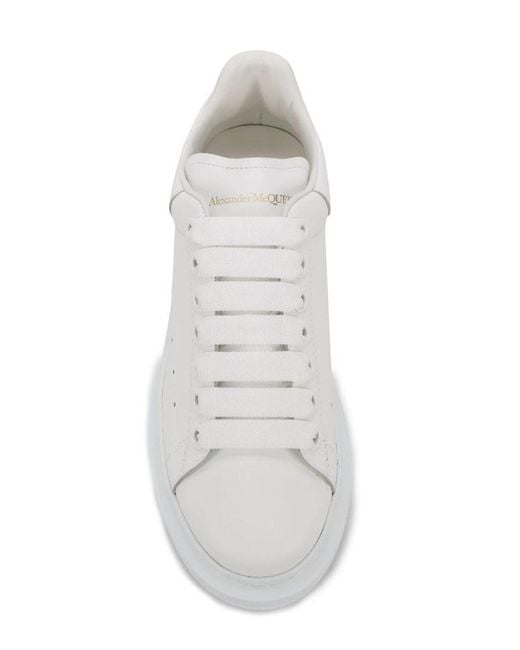 McQueen White Larry Oversized Lace-Up Sneakers