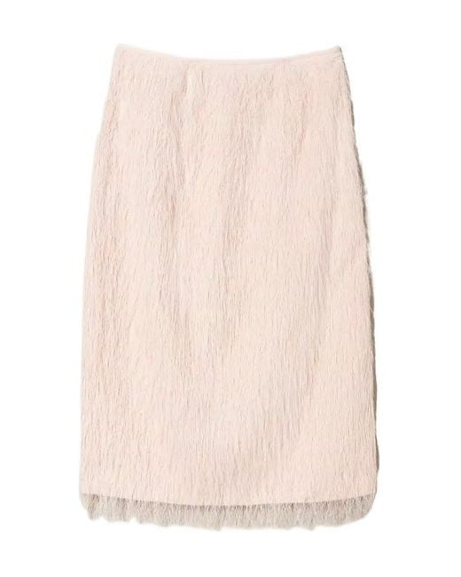 Twinset Pink Thread-Detail Skirt