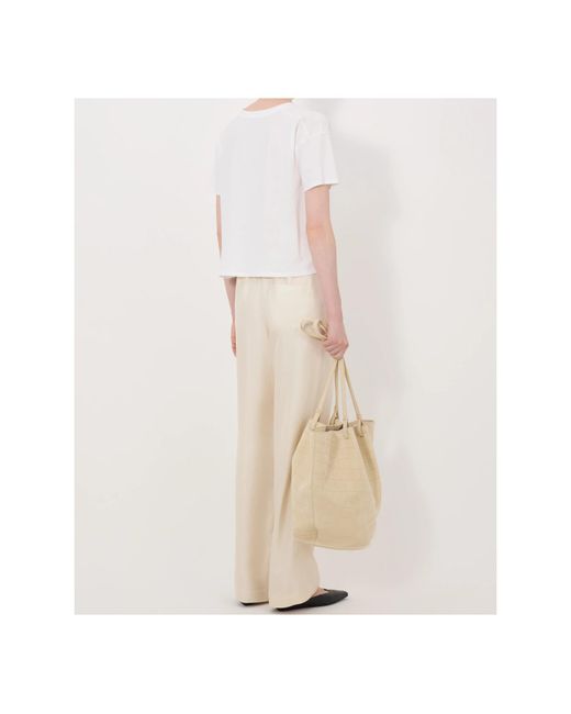 Loulou de Saison White Faaa Lds V Neck T-Shirt