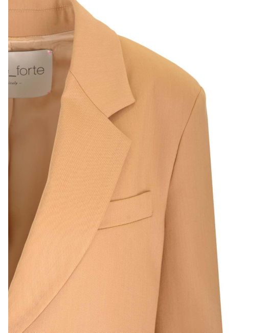 Forte_forte Natural Twill Single-Breasted Jacket