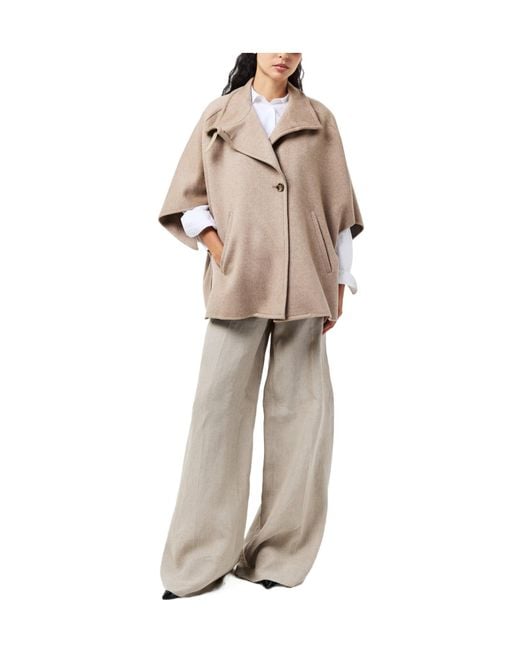 Max Mara Natural Draped Cape