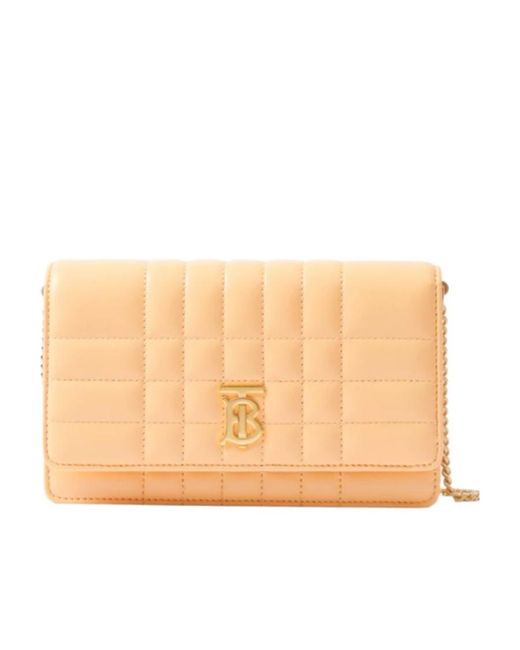 Burberry Natural Lola Quilted Clutch Bag