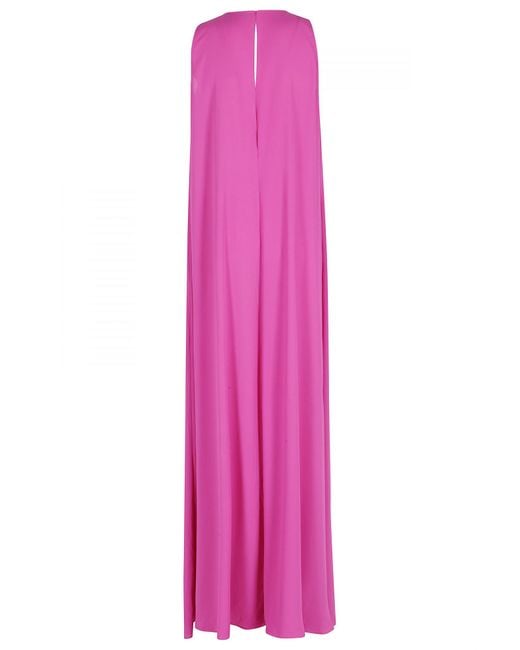 Gianluca Capannolo Pink Round Neck Sleeveless Dress