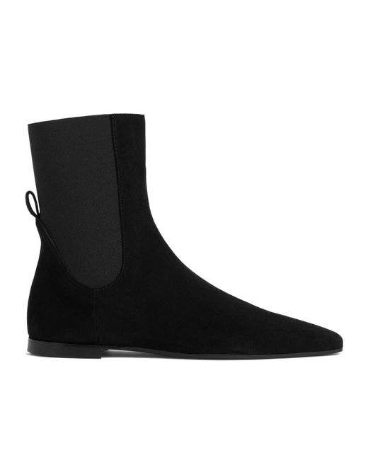 Totême Black Suede Chelsea Boots