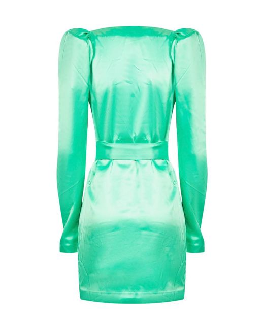 ROTATE BIRGER CHRISTENSEN Green Long-Sleeved Dress