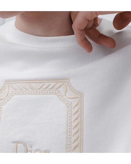 Dior White Long-Sleeved Sweatshirt for men