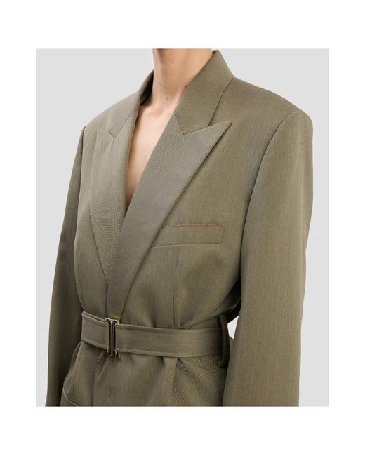Victoria Beckham Green Belted Tailored Jacket