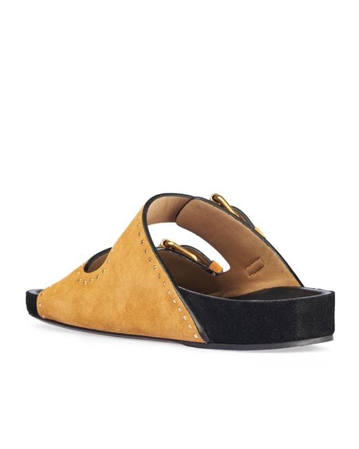 Isabel Marant Metallic Buckle Detail Slippers