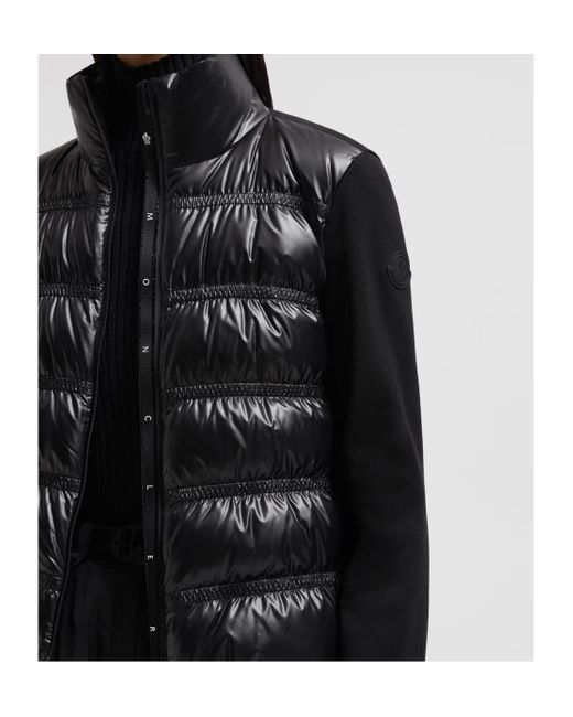 Moncler Black Padded Zip-Up Sweatshirt