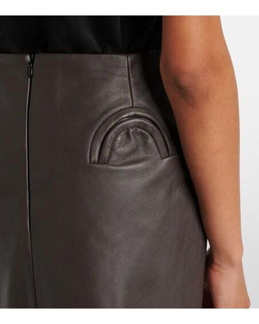 Blazé Milano Gray Coci Leather Miniskirt