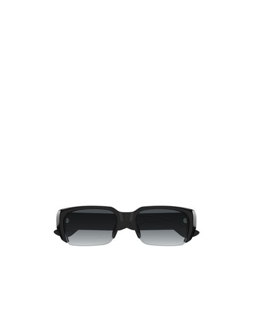 McQueen White Eyewear Rectangle Frame Sunglasses for men