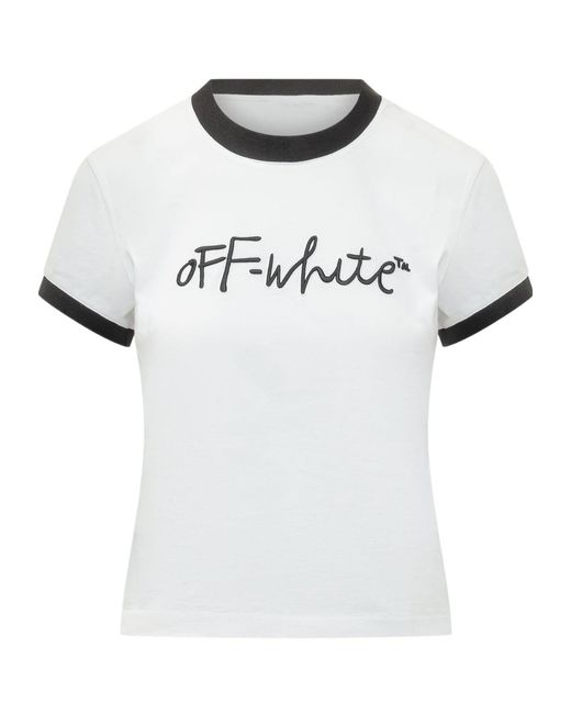 Off-White c/o Virgil Abloh White Logo Crew Neck T-Shirt