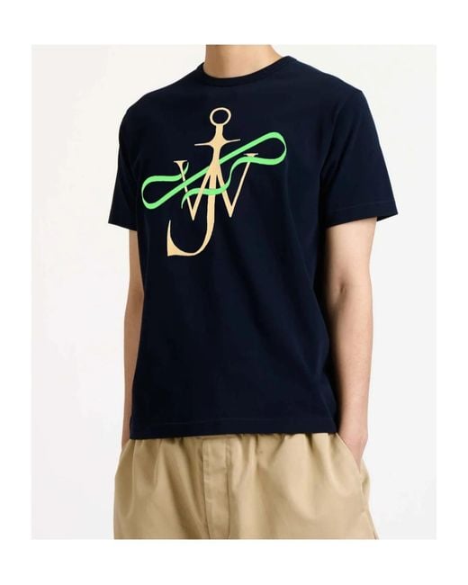 J.W. Anderson Blue Jw Anderson Ribbon Anchor T-Shirt for men