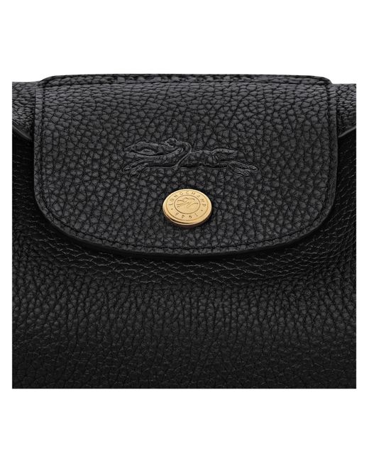 Longchamp Black Snap-Closure Shoulder Bag