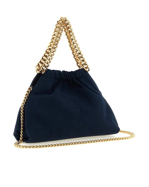 Stella McCartney Blue Falabella Mini Drawstring Bag