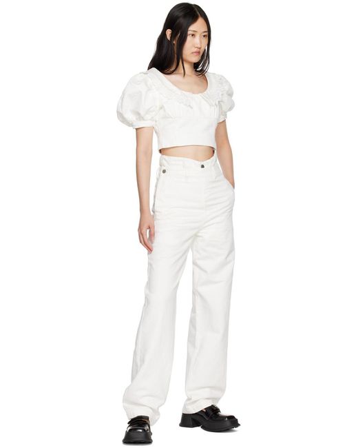 ShuShu/Tong White Double Jeans