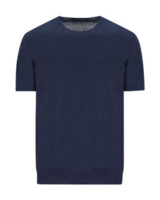 Tagliatore Blue Josh Regular Fit T-Shirt for men