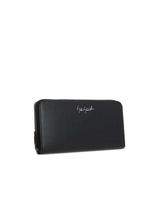 Yohji Yamamoto Black Discord Zip-Around Wallet