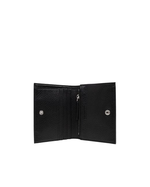 Emporio Armani Black Logo Lettering Bi-Fold Wallet for men