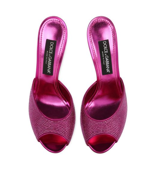 Dolce & Gabbana Pink Open-Toed High-Heeled Sandals