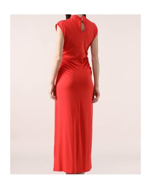 MSGM Red Sleeveless Dress