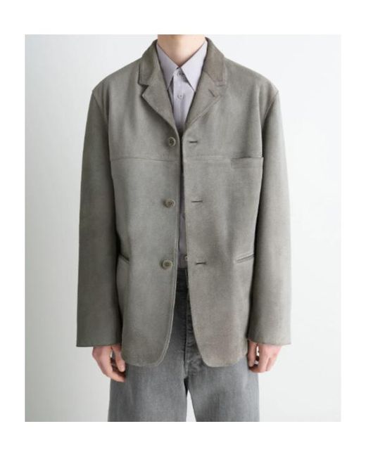 Lemaire Gray Single-Breasted Jacket for men