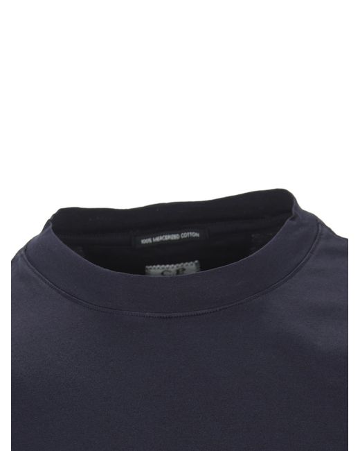 C P Company Blue Logo Printed Crewneck T-Shirt for men
