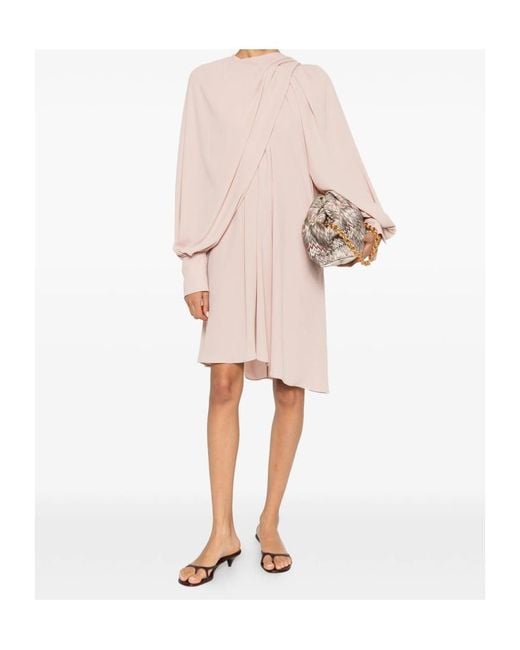 Gianluca Capannolo Pink Amina Draped Mini Dress