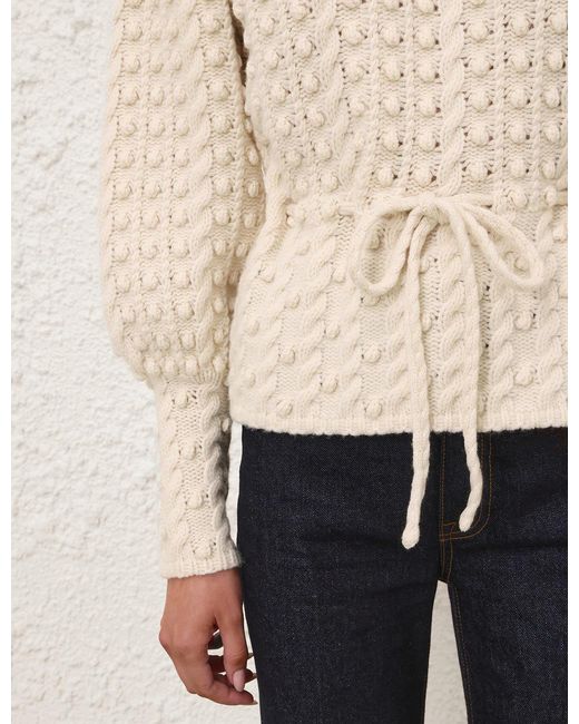 Zimmermann Natural Long-Sleeved Sweater
