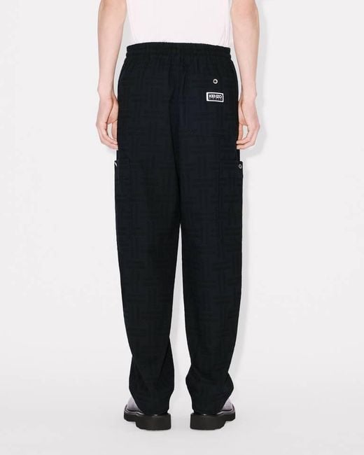 KENZO Black Weave' Cargo Jogpants for men