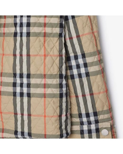Burberry Natural Checked Quilted Reversible Jacket