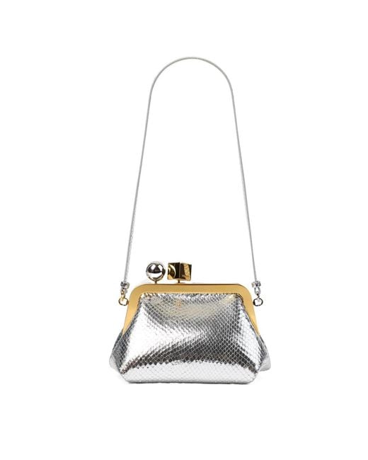 Jacquemus White The Berlingot Small Clasp Clutch Bags