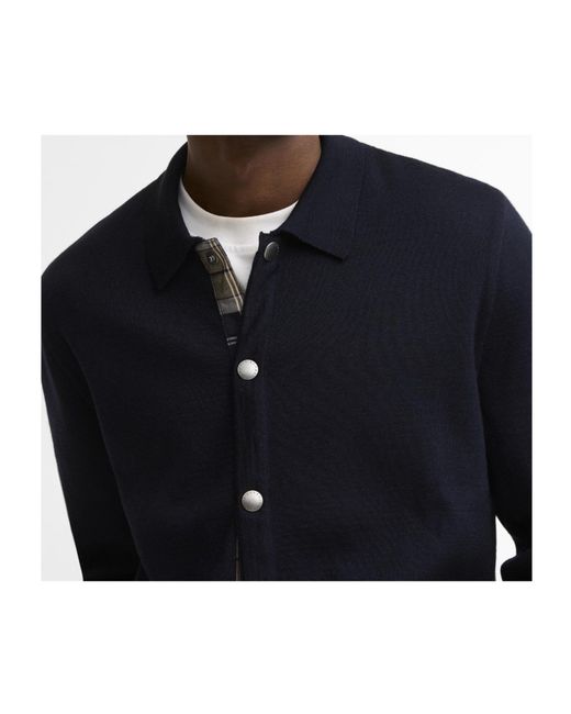 Barbour Blue Dark Stand-Collar Jacket for men