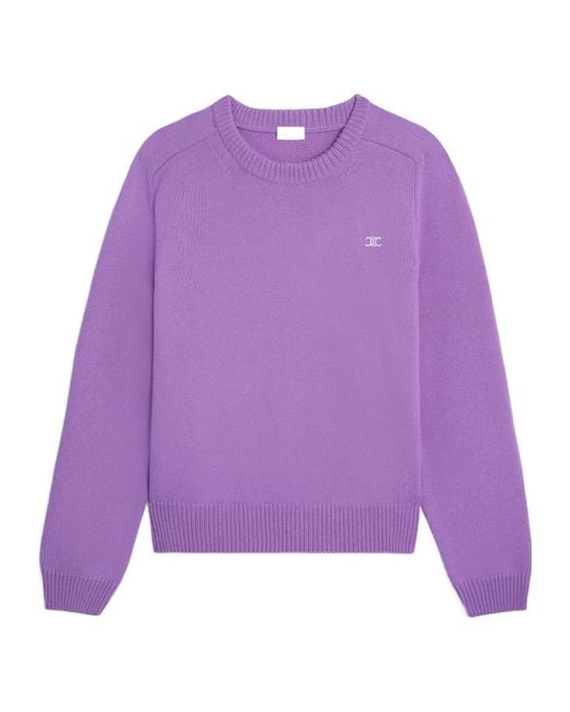 Céline Purple Crewneck Sweater for men