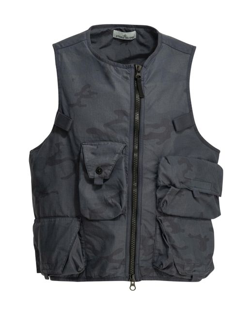 Stone Island Blue Camo Pocket Jacket for men