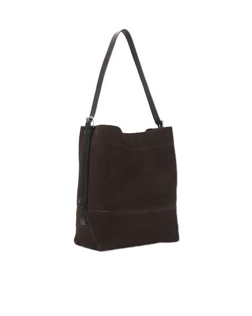 Lemaire Black Belted Leather Tote Bag for men