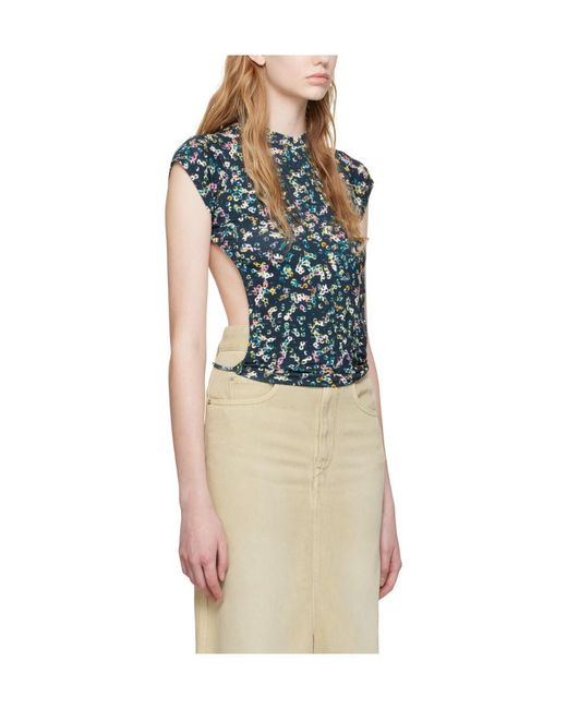 Isabel Marant Natural Pattern Backless T-Shirt