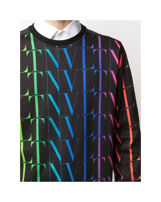 Valentino Blue Vltn Crew-Neck Sweatshirt for men