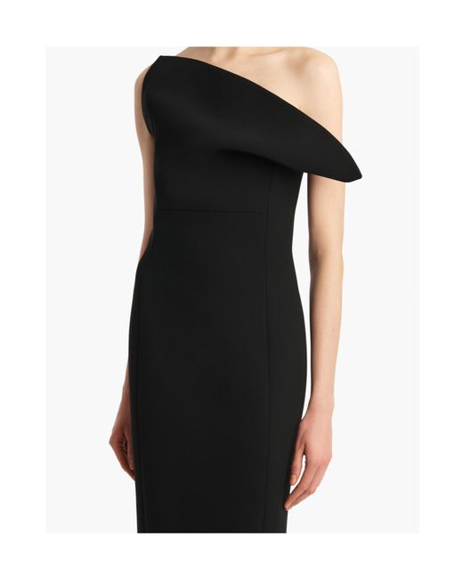 Khaite Black Cato Strapless Column Dress