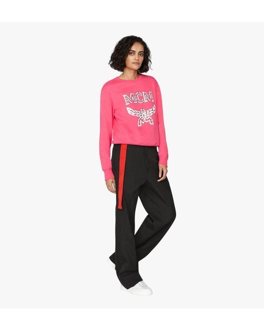 MCM Pink Round-Necked Logo Sweater