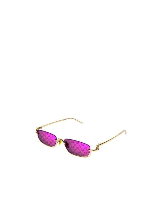 Gucci Pink Eyewear Rectangle Frame Sunglasses for men