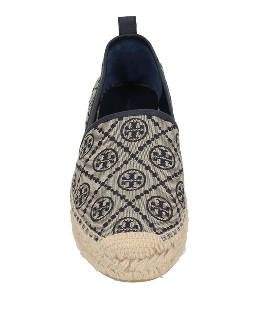 Tory Burch Gray Canvas Loafers