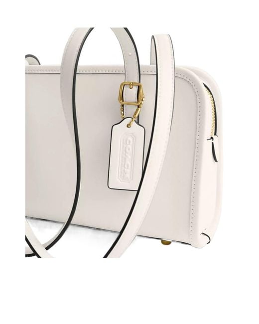 COACH White Swing Zip Bag