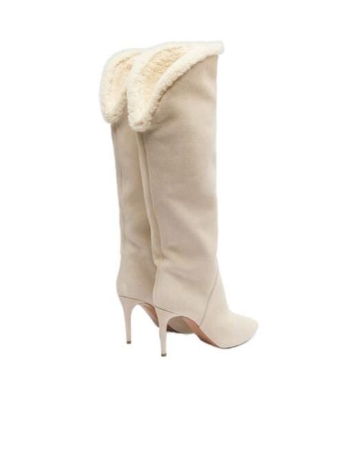 Paris Texas Natural Suede High Boots